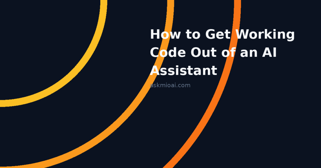 How to Get Working Code Out of an AI Assistant - ai code generation illustration