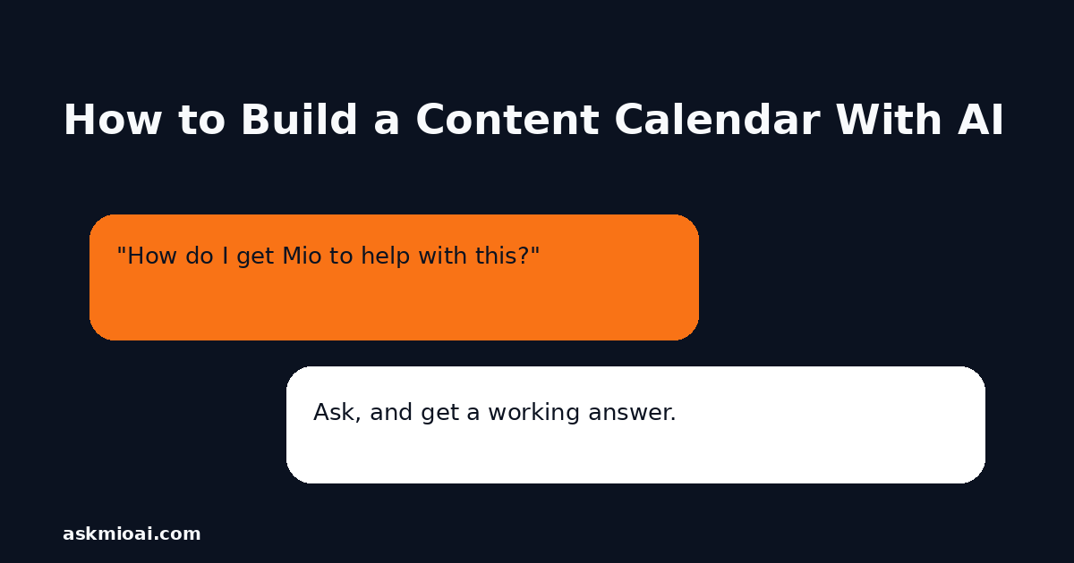 AI content calendar prompt bubble illustration
