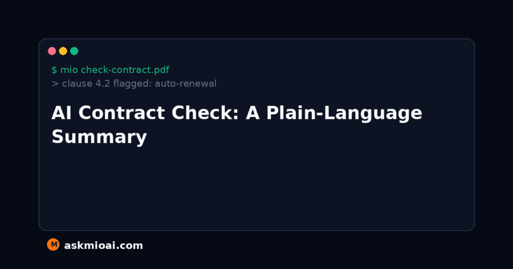 AI contract review tool highlighting risky clauses in plain language