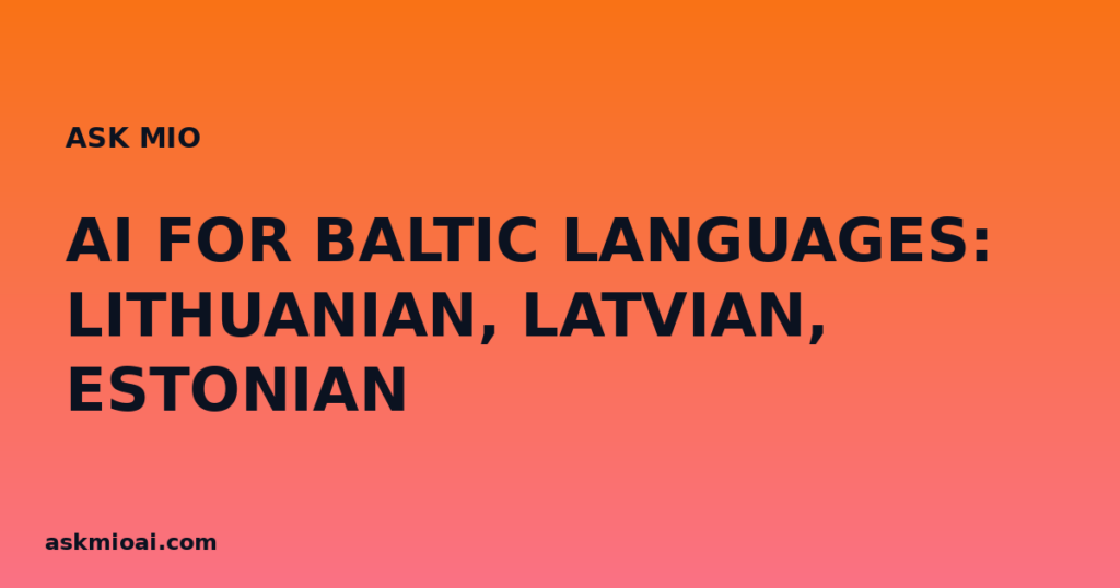 AI for Baltic languages bold poster graphic