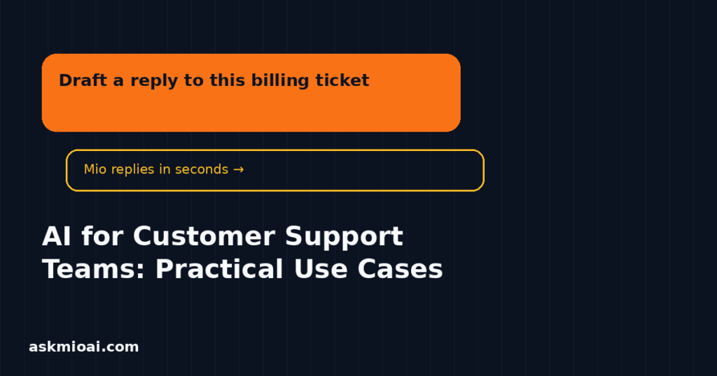 AI for customer support use cases illustration