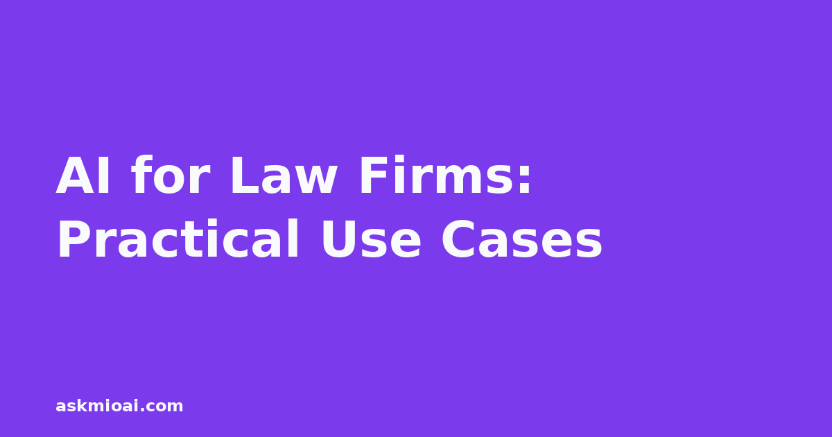 AI for law firms practical use cases graphic