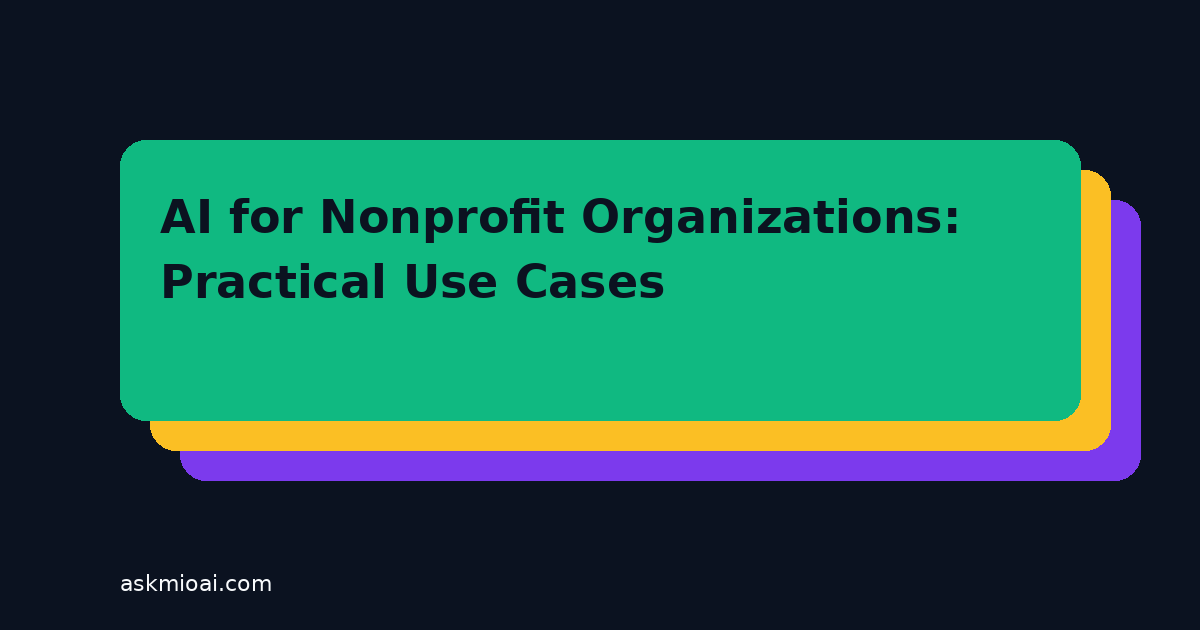 AI for nonprofits shown as layered task cards