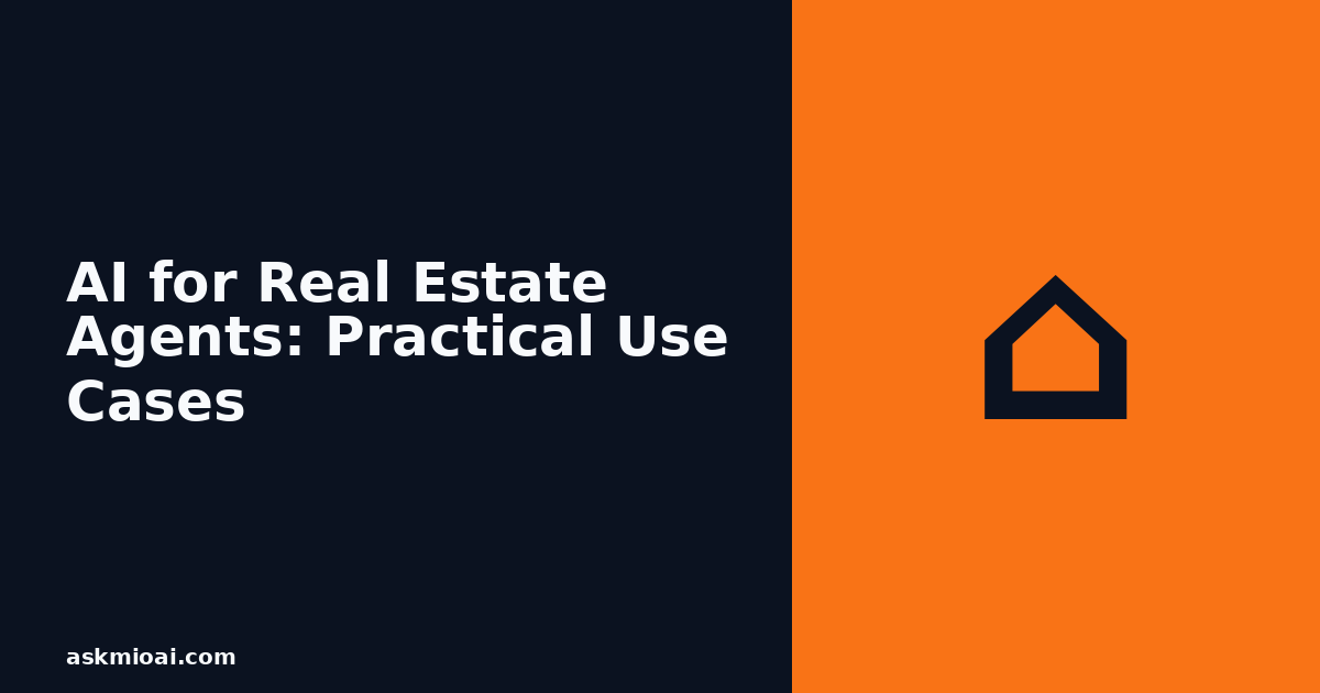 AI for real estate agents illustration with a house icon