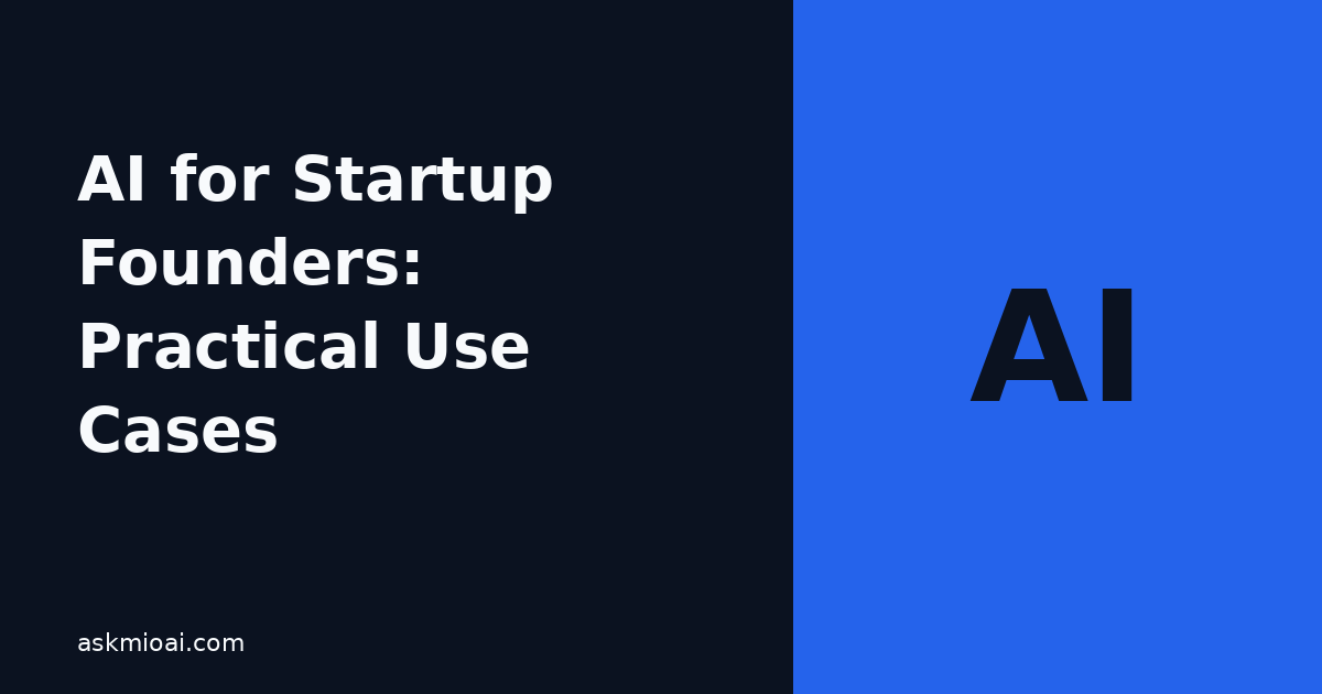 AI for startups split-panel illustration