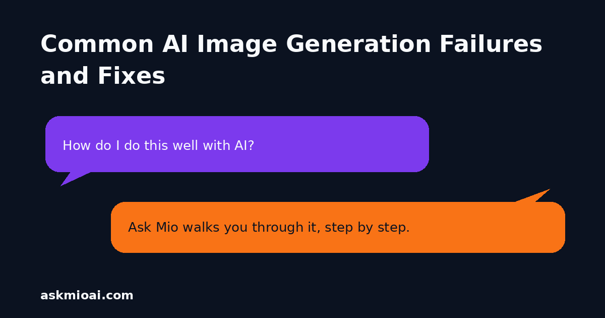 Common AI image generation failures and fixes graphic