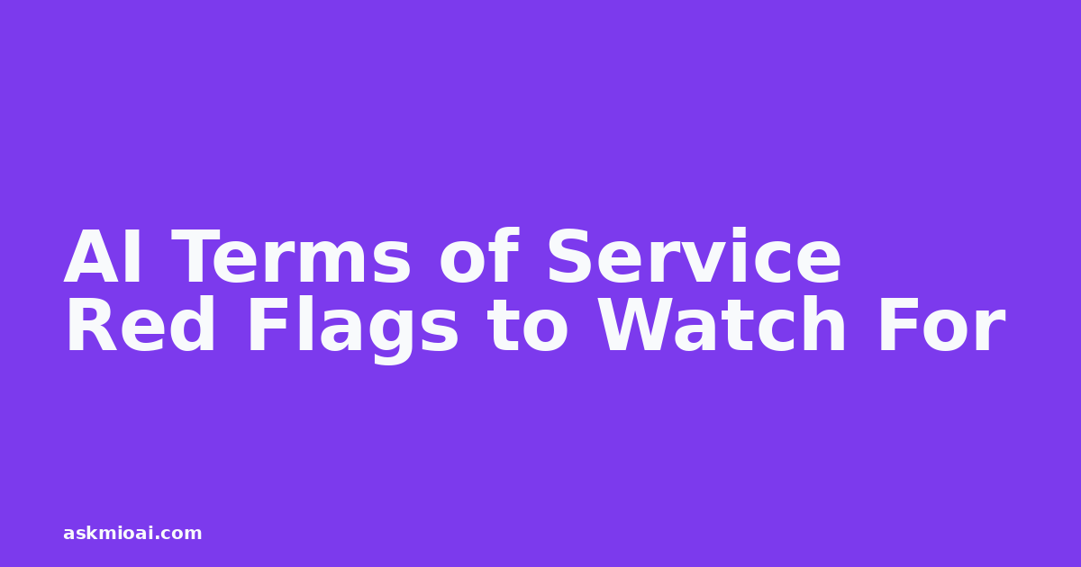 AI terms of service red flags bold poster illustration