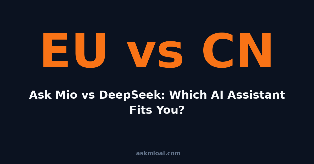 Ask Mio vs DeepSeek AI assistant comparison graphic