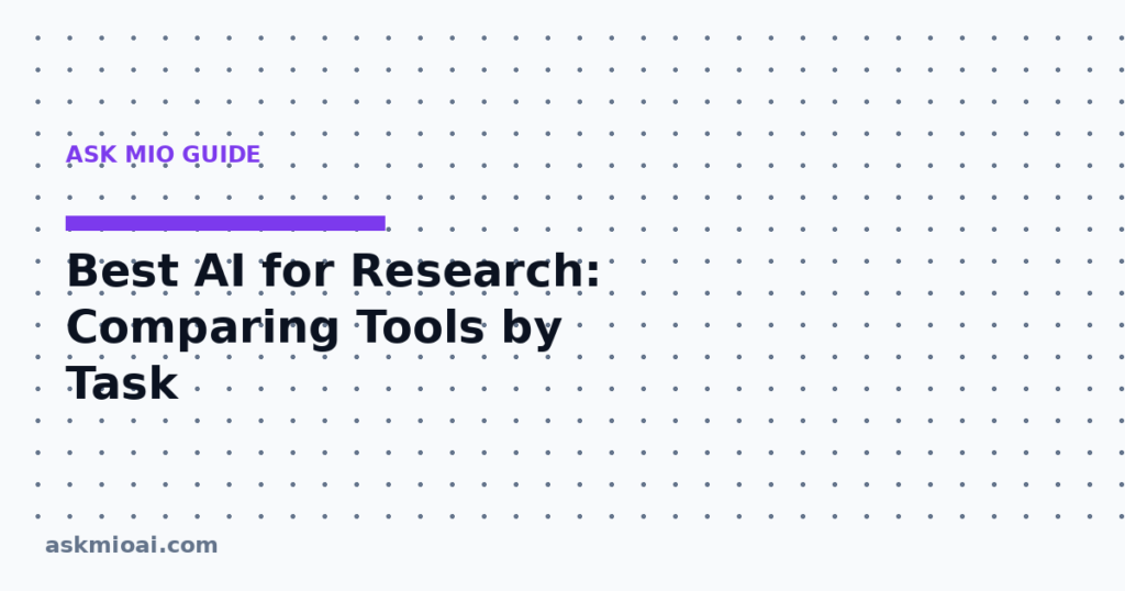 Best AI for research dotted grid comparison graphic