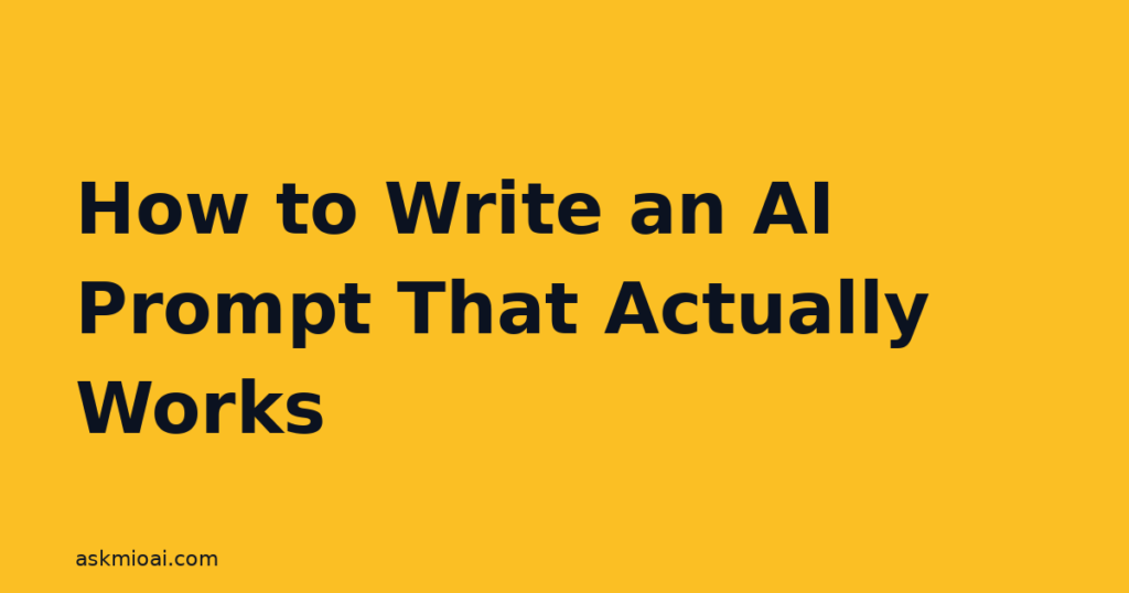 How to Write an AI Prompt That Actually Works - how to write an ai prompt illustration