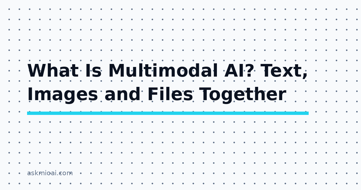 Multimodal AI dotted grid illustration