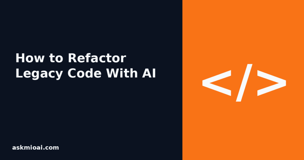 Refactor legacy code with AI split panel graphic