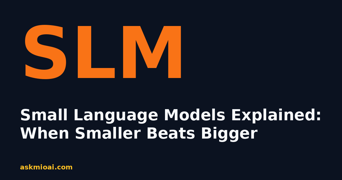 Small language models explained, featured image with stat block
