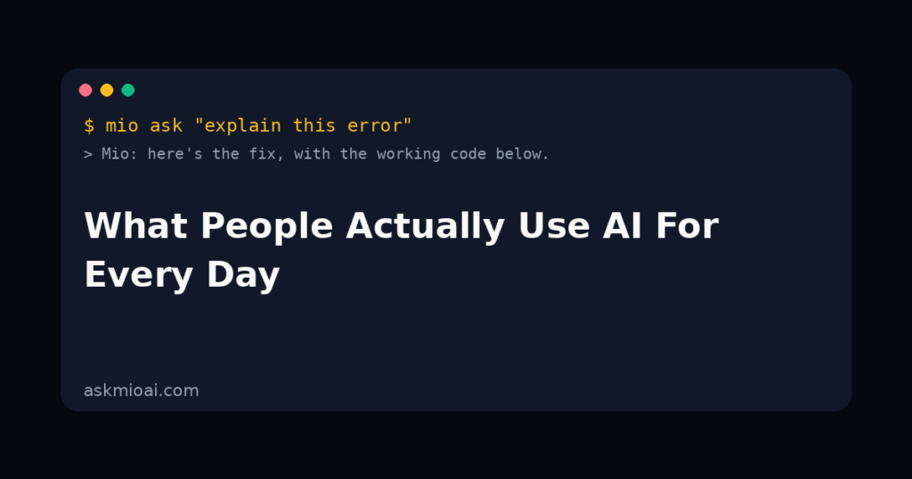 What People Actually Use AI For Every Day - what is ai used for illustration