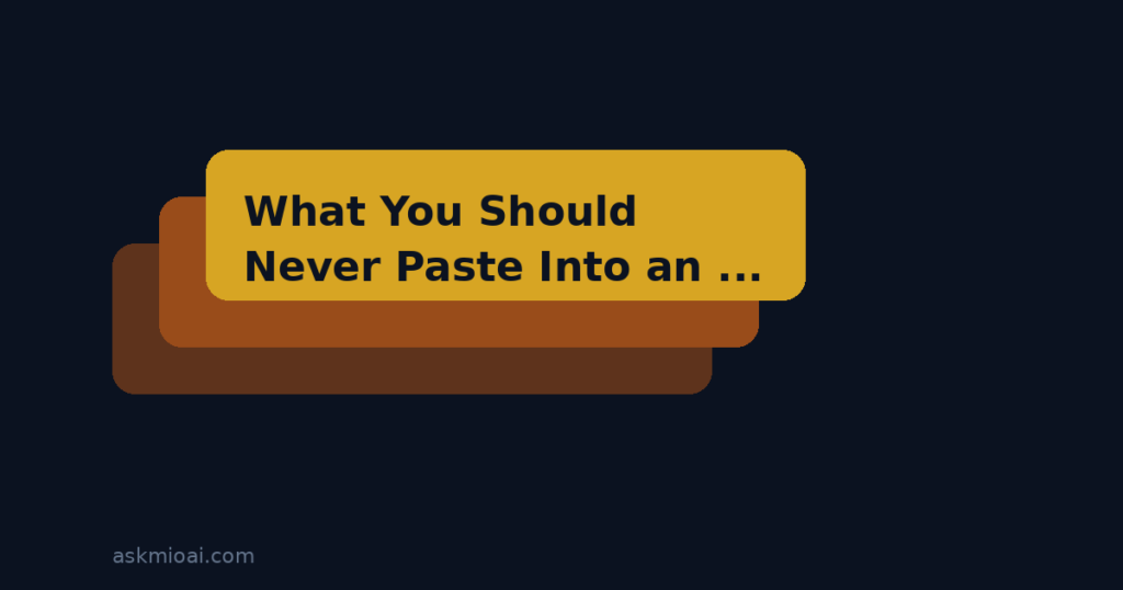 What You Should Never Paste Into an AI Chatbot - what not to share with ai illustration