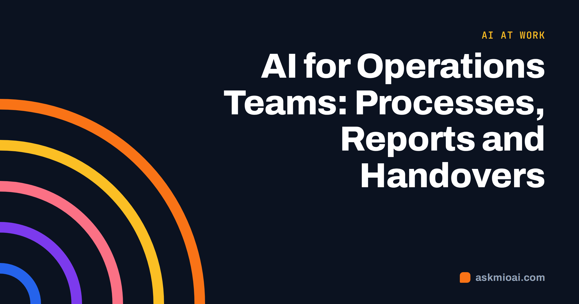AI for operations teams cover with concentric arcs