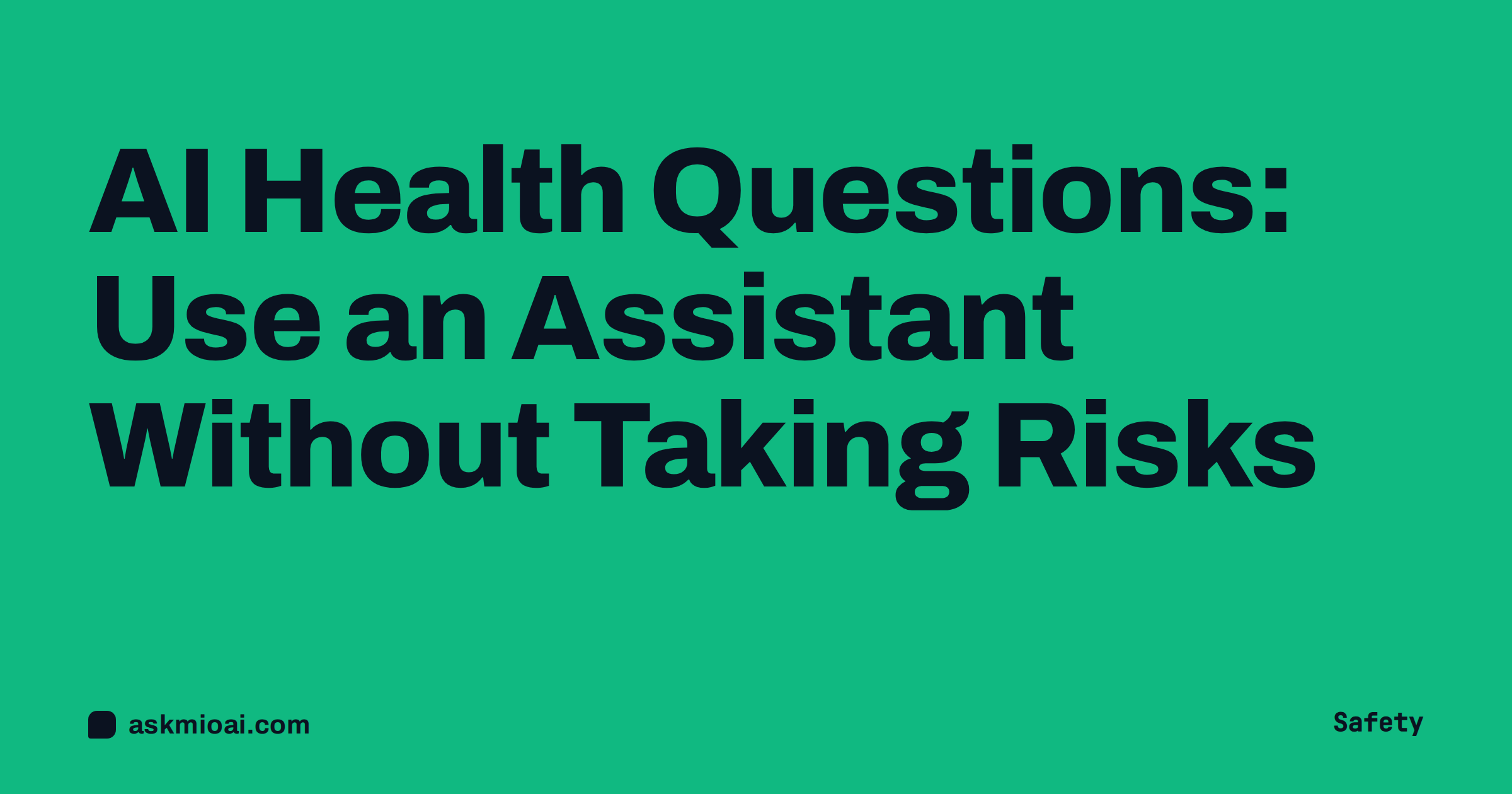 AI health questions cover with a bold mint green poster and the article title