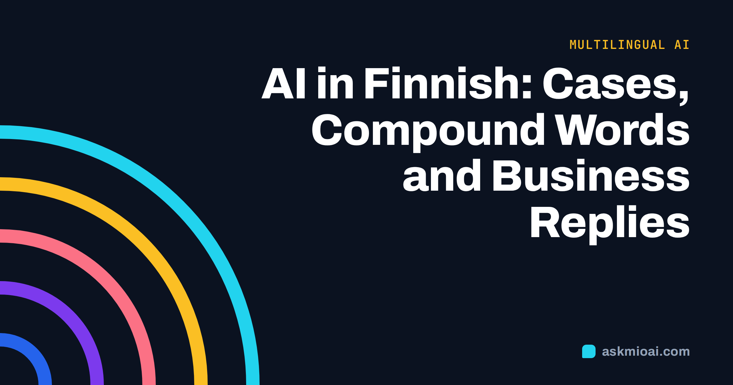 AI in Finnish cover with concentric cyan and amber arcs and the article title