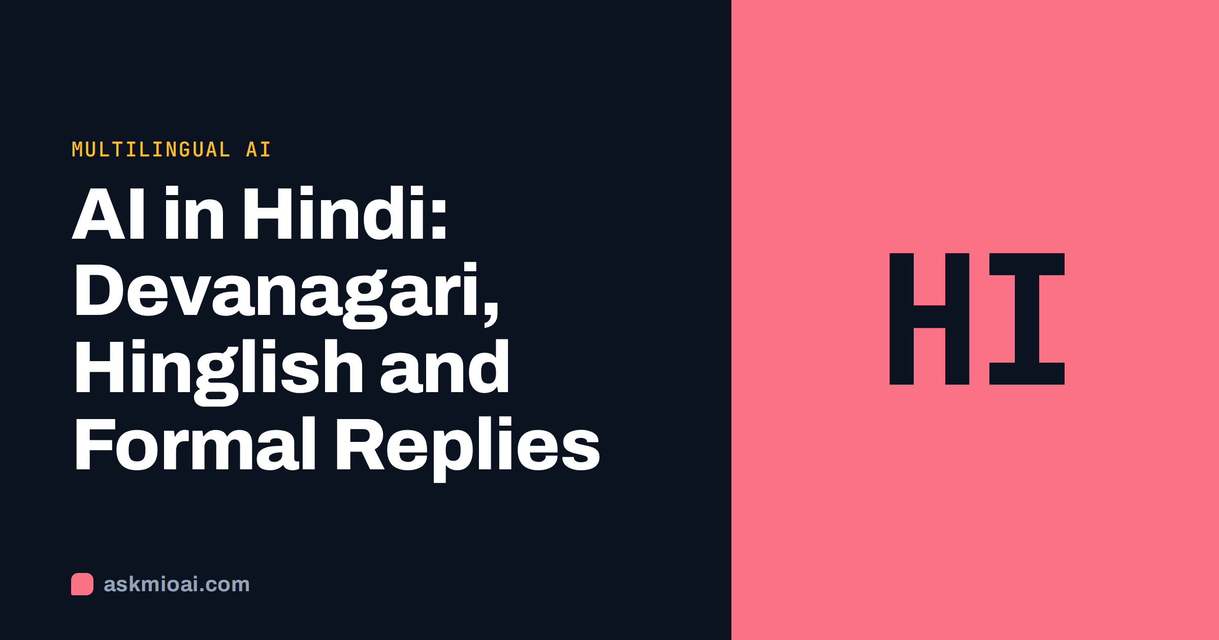 AI in Hindi cover with a split panel and the letters HI beside the article title