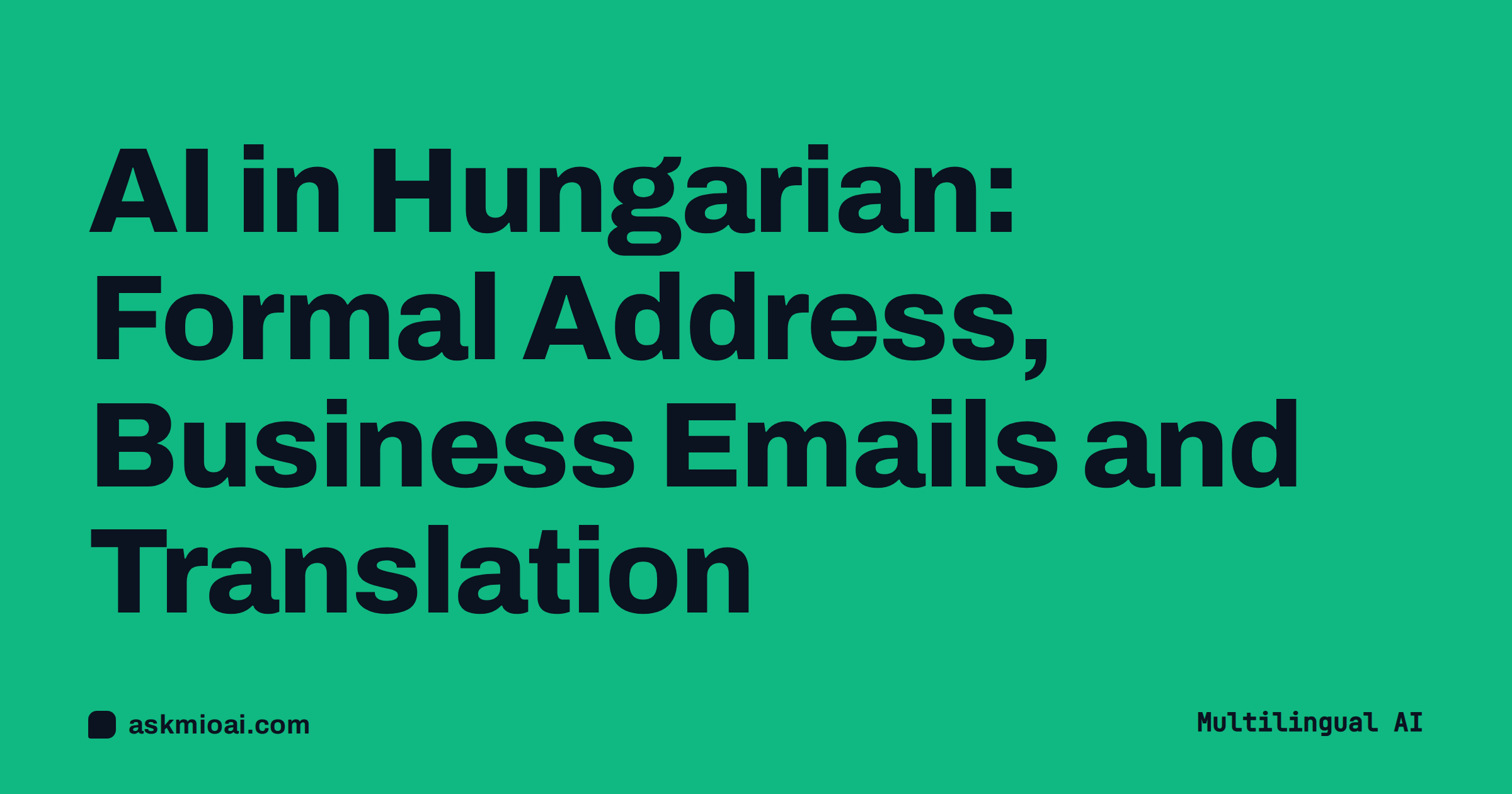 AI in Hungarian cover with a bold green poster background and large title text