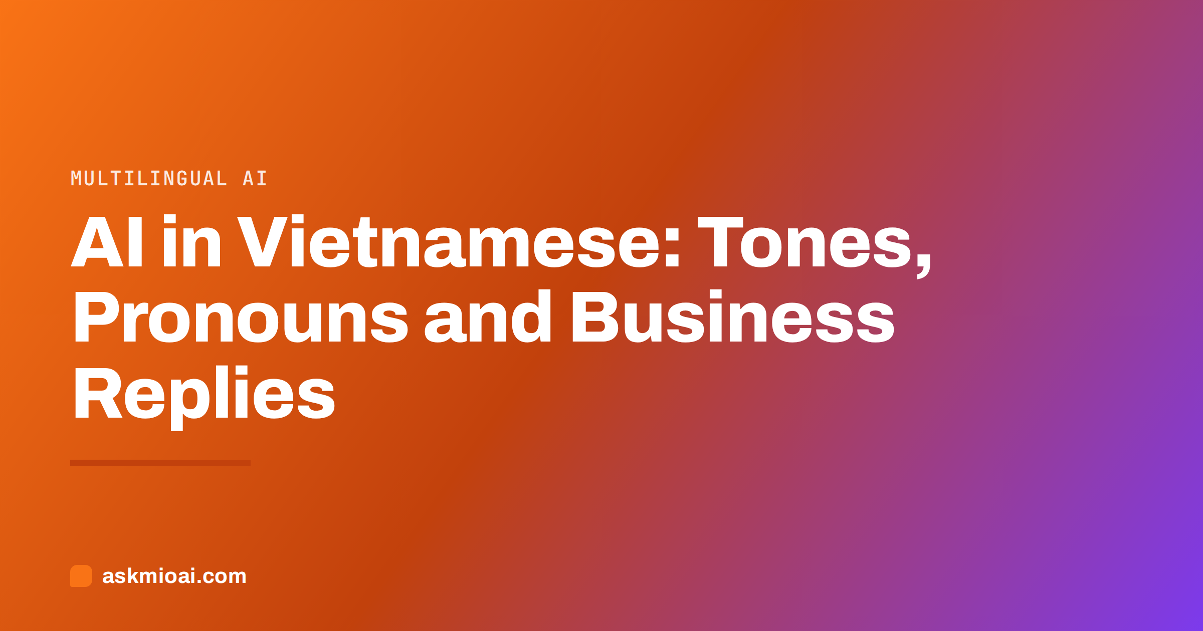 AI in Vietnamese cover with an orange to violet diagonal gradient and the article title