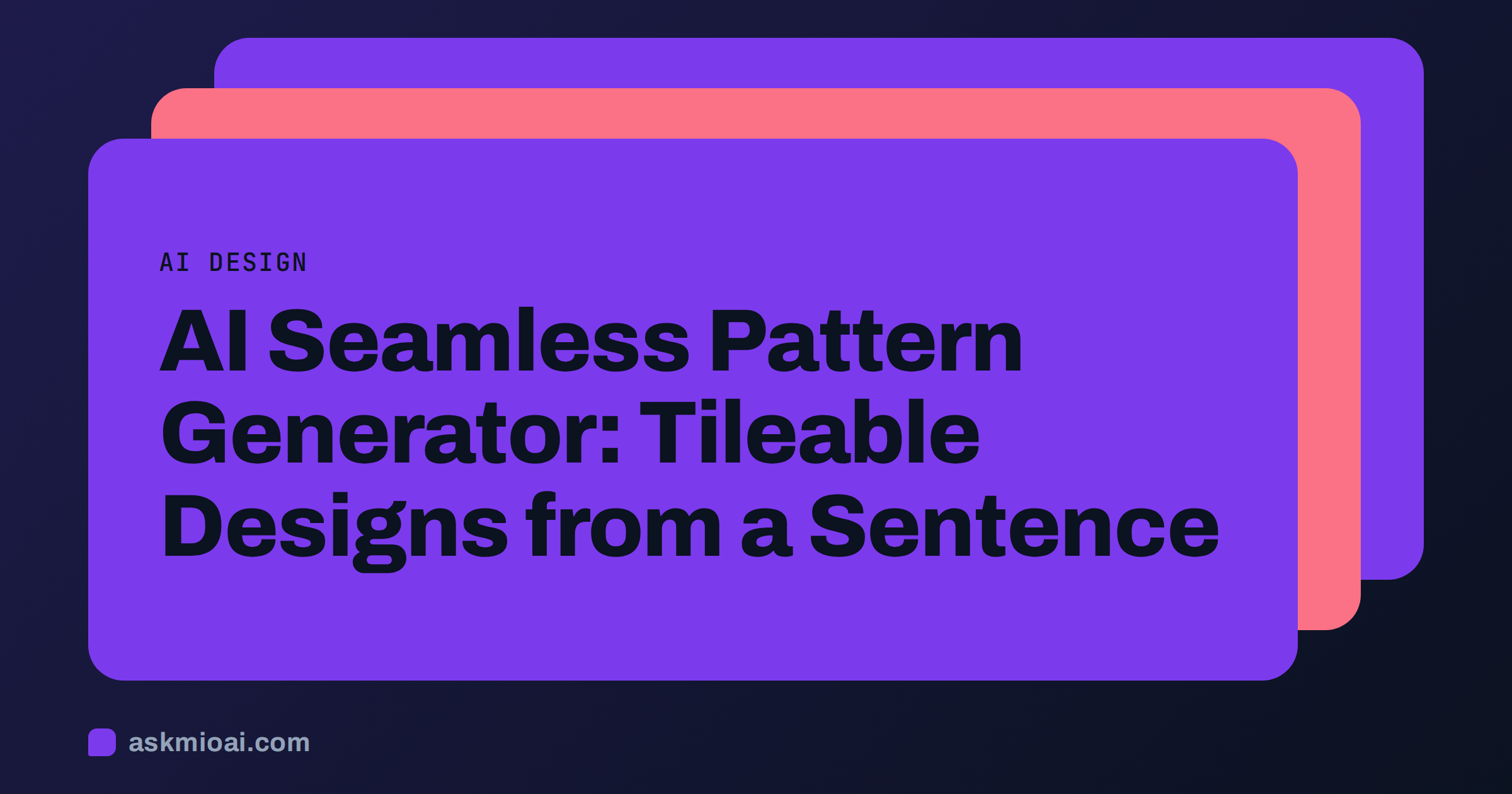 AI seamless pattern generator cover with three layered colour cards