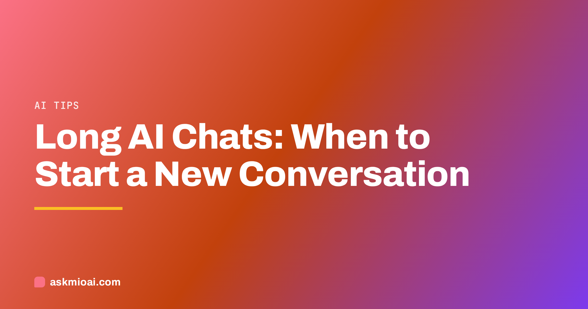 Long AI chats cover with a coral and pink diagonal gradient behind the title